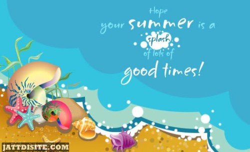 Hope Your Summer Is A Splash Of Lots Of Good Times