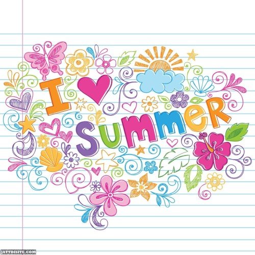 I Love Summer Clipart Graphic