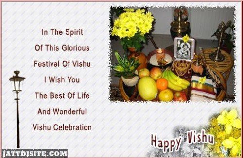 I Wish You The Best Of Life And Wonderful Vishu Celebration