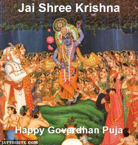 Jai Shree Krishna Happy Govardhan Puja