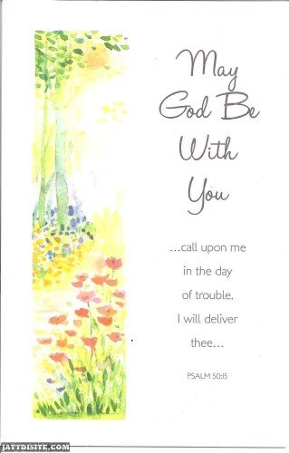 May God Be With You Sympathy Card