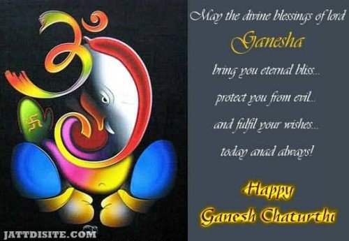 May The Divine Blessings Of Lord Ganesha - Happy Ganesh Chaturthi