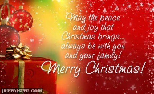 May The Peace And joy That Merry christmas