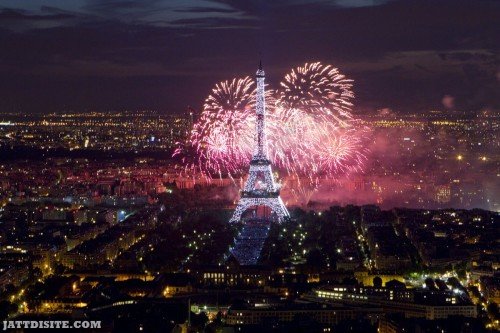 Reu France Fireworks On Bastille Day