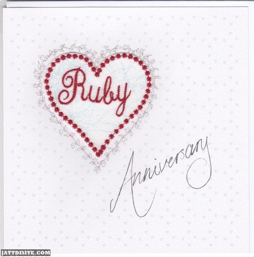 Ruby anniversary graphic