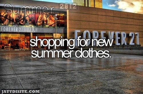 Shopping For New Summer Clothes