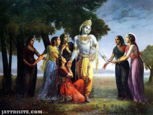 Shri Krishna With Gopis On Amalaki Ekadasi Purnima