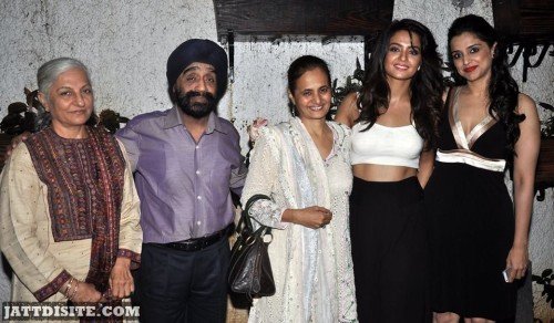 Surveen Chawla With His Family