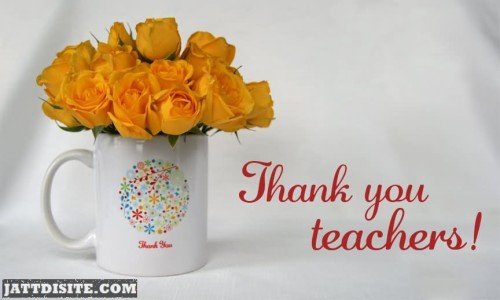 Thank You Teachers Flowers Graphic