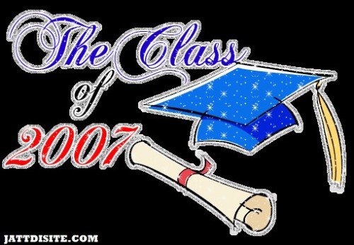 The Class Of 2007 Graduation Glitter