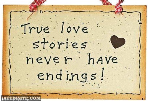 True Love Stories Never have Endings ~ Anniversary Quote
