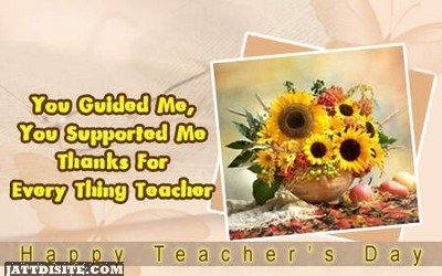 You Guided Me Supported Me Thanks Teacher