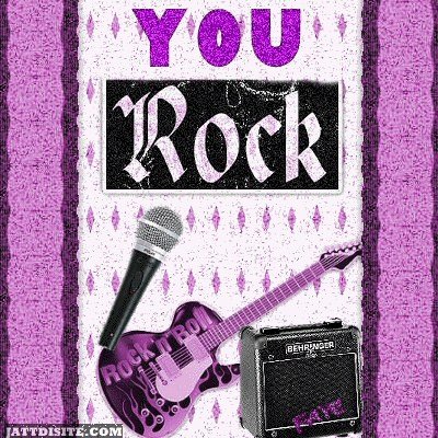 You Rock Purple Glitter