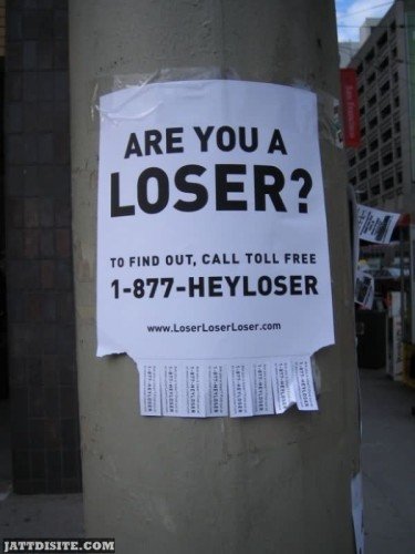 Are You A Loser Note Graphic