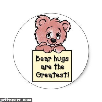 Bear hugs are the greatest