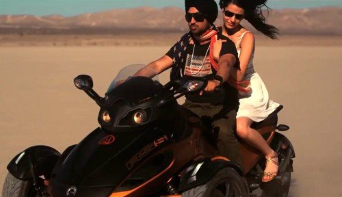 Diljit Dosanjh With A Beautiful Girl On A Ride