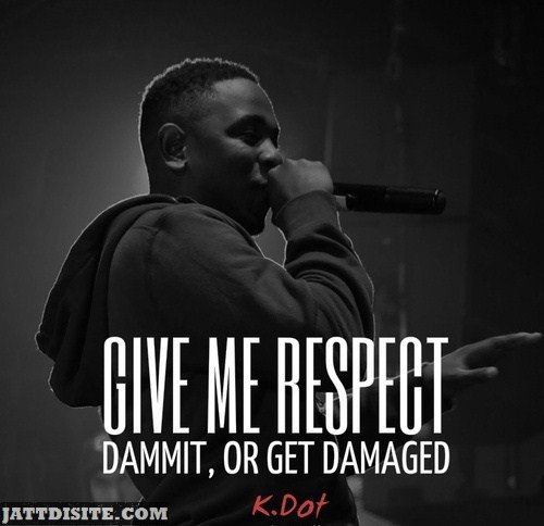 Give Me Respect Dammit Or Get Damaged