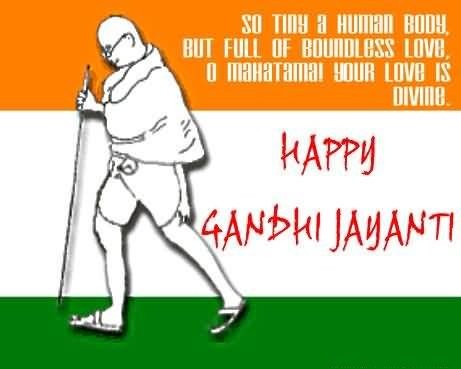 Happy Gandhi Jayanti Greeting Ecard Graphic
