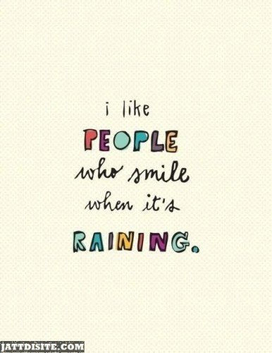 I Like People Who Smile