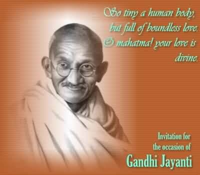 Invitation For The Occassion Of Gandhi Jayanti