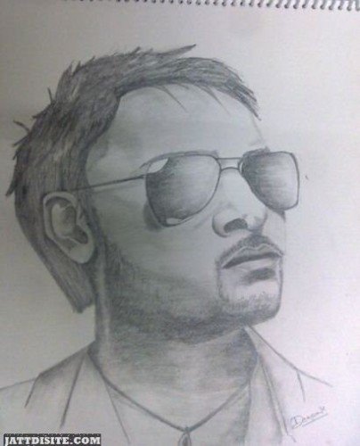 Pencil Draw  Picture Amrinder Gill