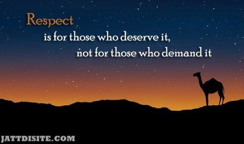 Respect Is For Those Who Deserve It Quotes