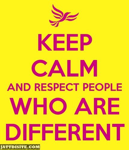 Respect People Who Are Different