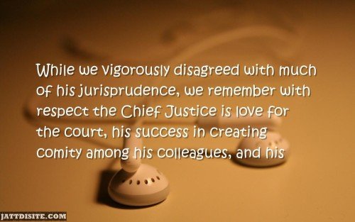Respect The Chief Justice
