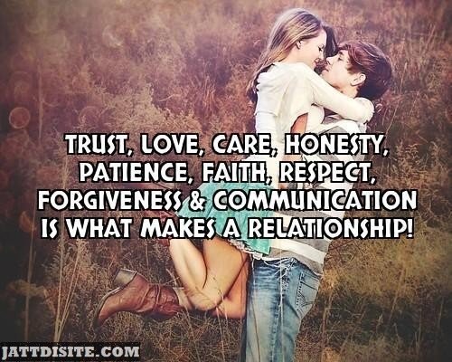 Trust, Love, Care, Honesty, Patience, Faith, Respect,