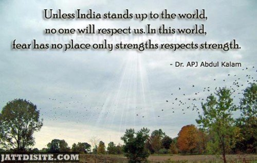 Unless India Stands Up To The World