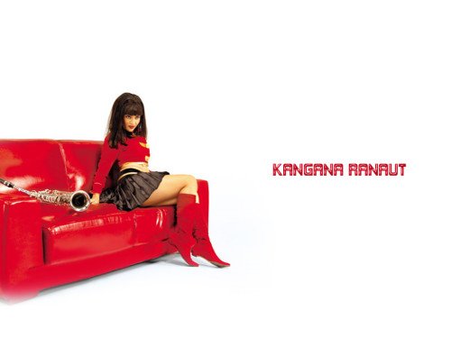 Kangna Ranaut on Red Sofa