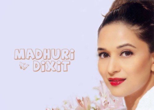 Madhuri Dixit Looking Preity In Red Lips