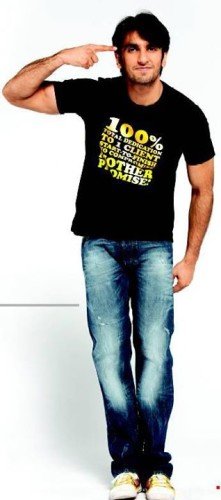 Ranveer Singh In Black T-Shirt