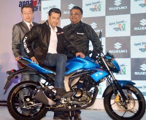 Salman On Suzuki Bike