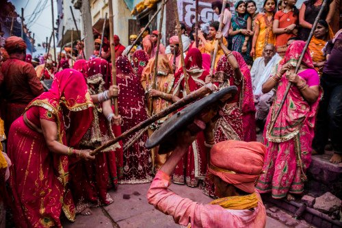 Hindus Celebrate Holi In India