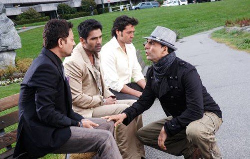 Bobby Deol,Suniel Shetty, Irrfan Khan, Akshay Kumar in thank you