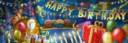 Cartoon Birthday Party Facebook Timeline Cover