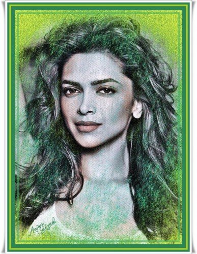 Digital Painting of Deepika Padukone,