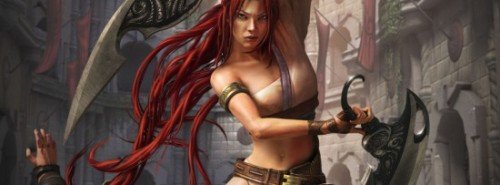 Fantasy girl Fighter Facebook Cover