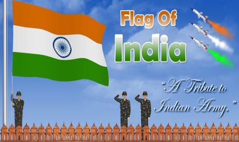 Flag Of India A Tribute To Indian Army - Army Day Wishes