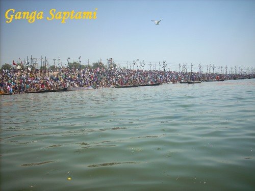 Ganga Saptami Day Image On The Bank Of Ganga