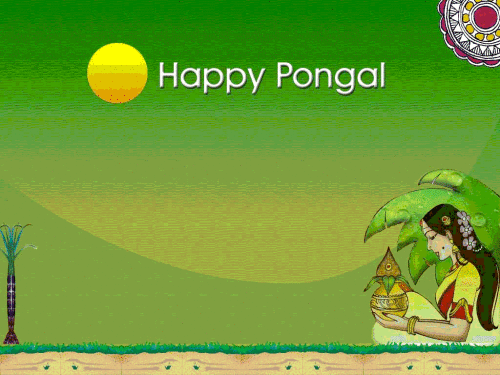 Happy Pongal Greeting Card