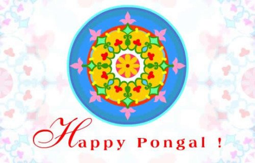 Happy Pongal Rangoli Graphic