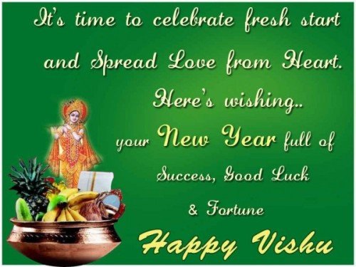 Happy vishu time to celebration fresh start