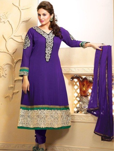Huma Qureshi Purple Suit