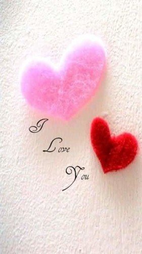 I Love You Pink And Red Heart