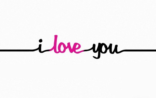 I Love You Typography