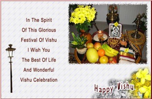 I wish you the best of life and wonderful vishu celebration
