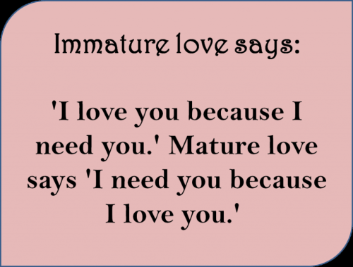 Immature Love Says