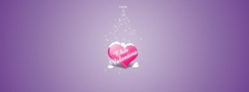 Love purple Valentine Facebook Timeline Cover
